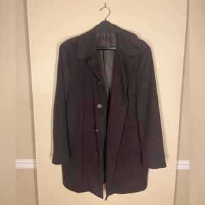 John W. Nordstrom Dark Brown Wool Trench Coat